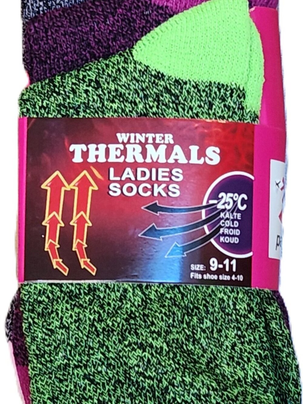 Winter Thermal Socks - Multi-Color - Three (3) Pairs - sz 9 - 11 - NEW - Picture 2 of 3